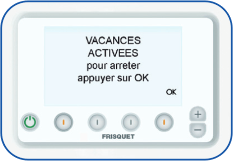 Panneau de commande de la chaudière